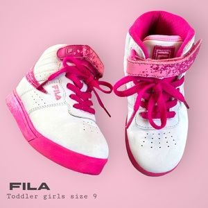 FILA hot pink toddler girls hightops